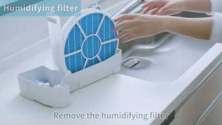 4. Cleaning Sharp "Plasmacluster" Air Purifiers humidifying filter