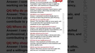 8 Most Important Job Interview Questions and Answers