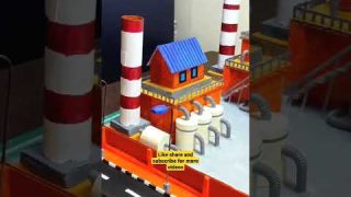 Air Pollution cardboard model for school project #cardboardcraft #craft #schoolassignment
