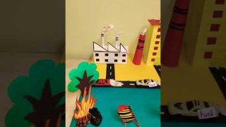 Air pollution school project/how to make air pollution model #viralshort #shorts Kansal Creation
