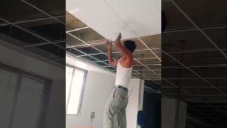 Armstrong Ceiling installation  2×2 Gypsum Tail #shorts #shortvideo