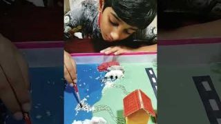 Beautiful drawing- Water pollution model #shorts #art @vishuveeksha4480