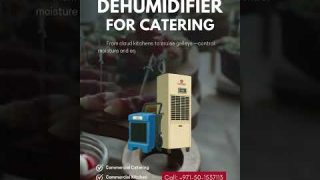 Commercial dehumidifier for catering services and cloud kitchens