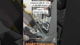 Connecting R32 AC / Coil sensor to A2L R32 Furnace #hvac #hvacmaintenance #hvactraining #hvactech