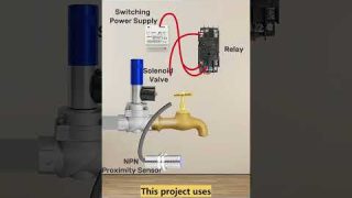 DIY Automatic Water Dispenser Circuit – NPN Proximity Sensor Based #diy  #waterflow #dispenser