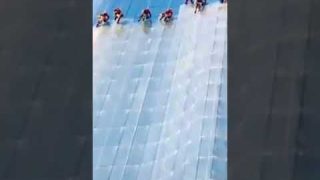How Skyscrapers are Cleaned After a dust Storm in Dubai😌