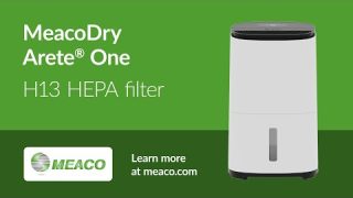 How to install the H13 HEPA filter on your MeacoDry Arete® One Dehumidifier and Air Purifier | Meaco