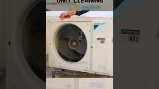 How to Service Outdoor Unit of Split AC #acservice #airconcleaning #accleaning #HVAC #daikin #shorts