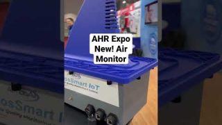 Live from #ahrexpo. NEW Atmos Air real-time air quality monitor. Booth B2461. #hvac #hvaclife #ahr