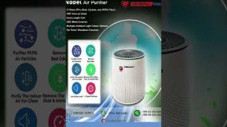 Nobel Air Purifier 14 Square Meter Area To Clean 3 HEPA Filters 4 Speed Ambiant Light NAP120 White
