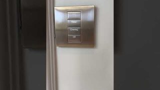 Palladium Lutron keypad with engraved smart scenes #smarthome #dubai