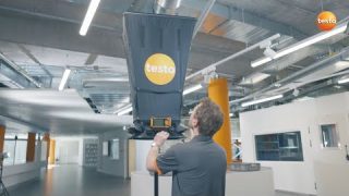 Recording volume flow at large vents with testo 400 and testo 420 | Be sure. Testo
