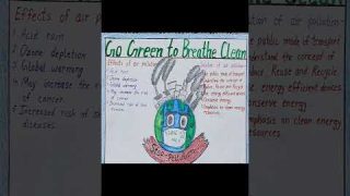 school project #poster #sloganwriting #air pollution #effects #sollution #save earth#stop pollution