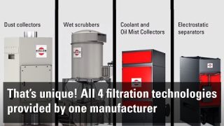 That’s unique! All 4 filtration technologies provided by one manufacturer