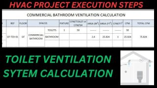 TOILET SYSTEM VENTILATION CALCULATION I TOILET VENTILATION I VENTILATION CALCULATION I