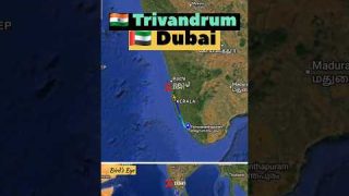 TRIVANDRUM 🇮🇳 to DUBAI 🇦🇪 Flight Route ✈️ Air India Express IX541 #aviation #travel #flight #shorts