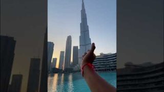 Dubai Fountain Show at Burj Khalifa #dubai #burjkhalifa #shorts