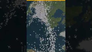 हवाई जहाज का ट्रैफिक ऐसा दिखता है ✈️ Air traffic looks like this How aircraft fly in the sky