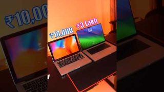 ₹10,000 MacBook vs ₹3 Lakh Macbook Pro! #shorts