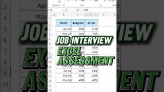Job Interview : Excel Assessment #viralshorts #excelshorts