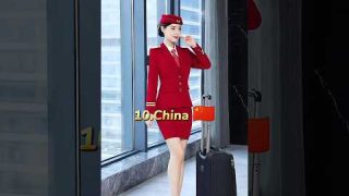 Top 10 Beautiful ❤️ Air Hostess Uniform 🥋 #shorts