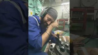 Working as marine engineer on ship #lifeatsea #sailor #motivation
